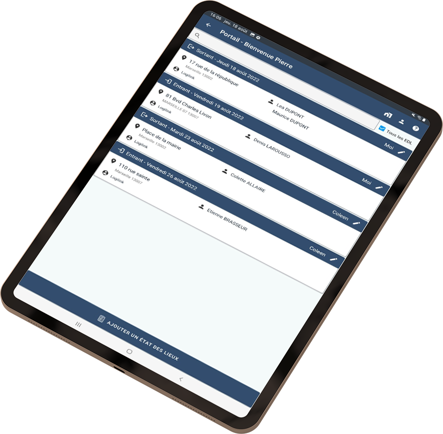 tablette application edl